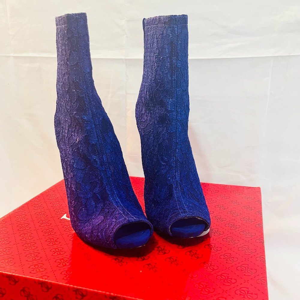 GUESS Peep Toe Heels "Dark Blue"👠👠